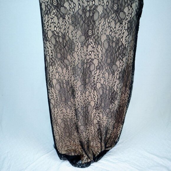 NWT Terani Couture Black Nude Two Piece Gown $448 - Picture 6 of 14